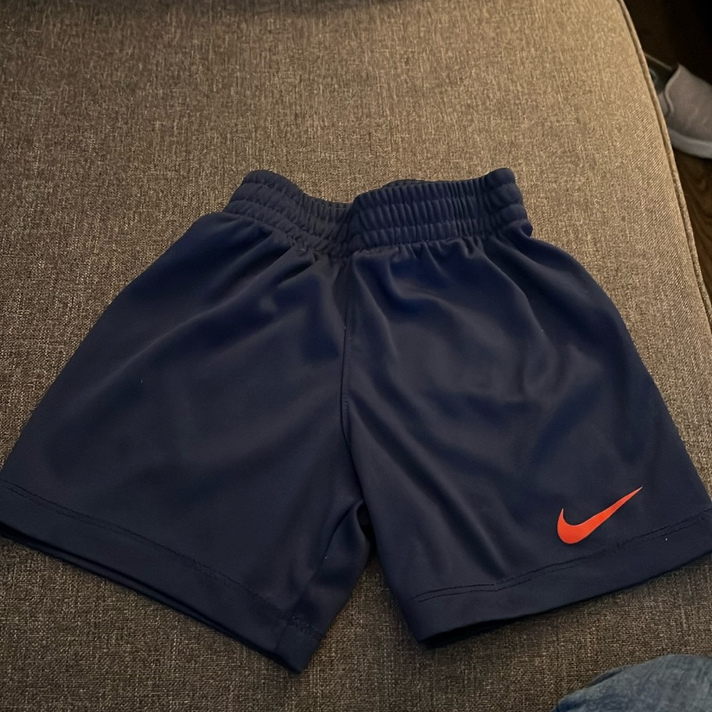 18M Nike DryFit Navy Blue Shorts with Red Swoosh